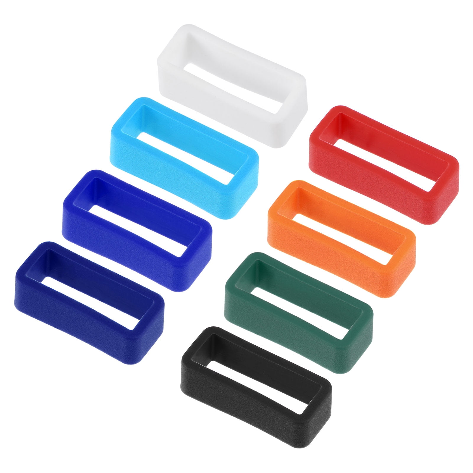 Unique Bargains 16mm Silicone Watch Band Strap Loops Replacement Fastener 18mm