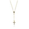 Brilliance Fine Jewelry 10k Gold CZ by the Yard Rosary Necklace, 16"+2"