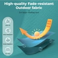 thumbnail image 4 of Alpha Joy 13ft Large Double-Sided Outdoor Patio Umbrella with Colorful Solar Lights, Cerulean, 4 of 7