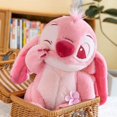 thumbnail image 5 of Muñeco de peluche Liuwei Stitch de flor de cerezo rosa grande para niñas, 5 of 5