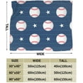 thumbnail image 5 of Sports Baseball Blanket for Boys Super Soft Warm Cozy Blue Baseball Softball Throw Blanket Plush Fleece Kids Blanket Gifts for Bed Decor Baseball Fans 60"X80", 5 of 6