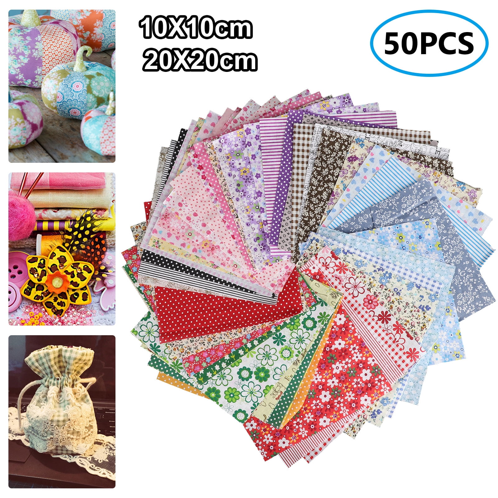 Download TSV 100/50 Pieces Squares Patchwork, 8x8/4x4in 100% ...