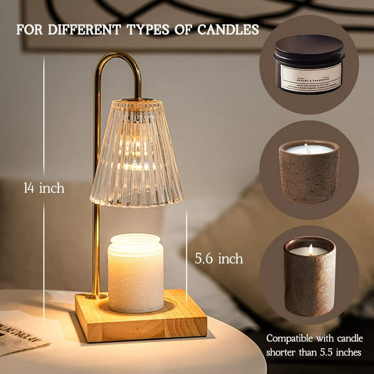 Lithomy Candle Warmer Lamp - Dimmable Scented Candles Wax Melt Lantern - Aromatherapy Furnace with Timer - Create A Soothing Atmosphere, Size: US Plug