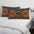 thumbnail image 4 of Aztec Southwest Throw Pillow Cover, Pillowcase Protectors with Zipper, Breathable Decorative Lumbar Pillow Case Cover, Vintage Geometric Farmhouse Art Pillow Shams for Couch Sofa 16x24Inch, 4 of 8