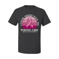 thumbnail image 2 of Wild Bobby Cancer Messed With the Wrong Girl Breast Cancer Awareness Men Tee, Charcoal, 5X-Large, 2 of 6