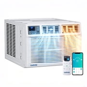 Aprafie 8000 BTU Window Air Conditioner with Heater, Smart Window AC Unit W/Remote & App Control, Cools up to 350 Sq.ft, 115V, White