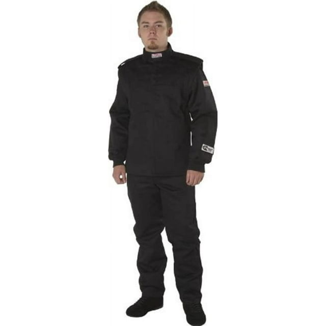 G-Force Racing Gear 4526LRGBK GF 525 Black Large Multi-Layer Racing Jacket