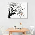 thumbnail image 2 of PIKWEEK  Leaves Modern Flowers Artwork Giclee Canvas Prints Black and White Abstract Floral Trees Pictures Paintings on Canvas Wall Art for Living Room Bedroom Home Decorations 20x16in, 2 of 4