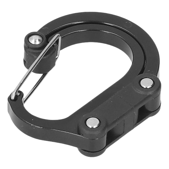 Mousqueton, Résistant à l'Usure Portable D Type Mousqueton Snap pour la Randonnée pour les Tentes pour les Cordes pour les Hamacs pour le Camping pour l'Extérieur Noir