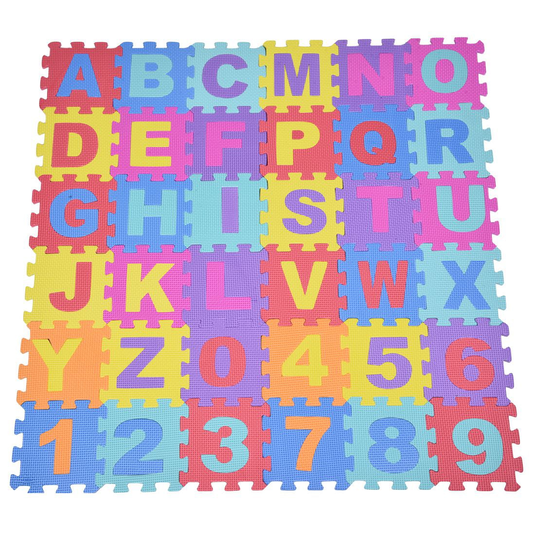 Alphabet and Numbers Foam Puzzle Play Mat EVA 36pcs Play & Exercise Mat for Baby 