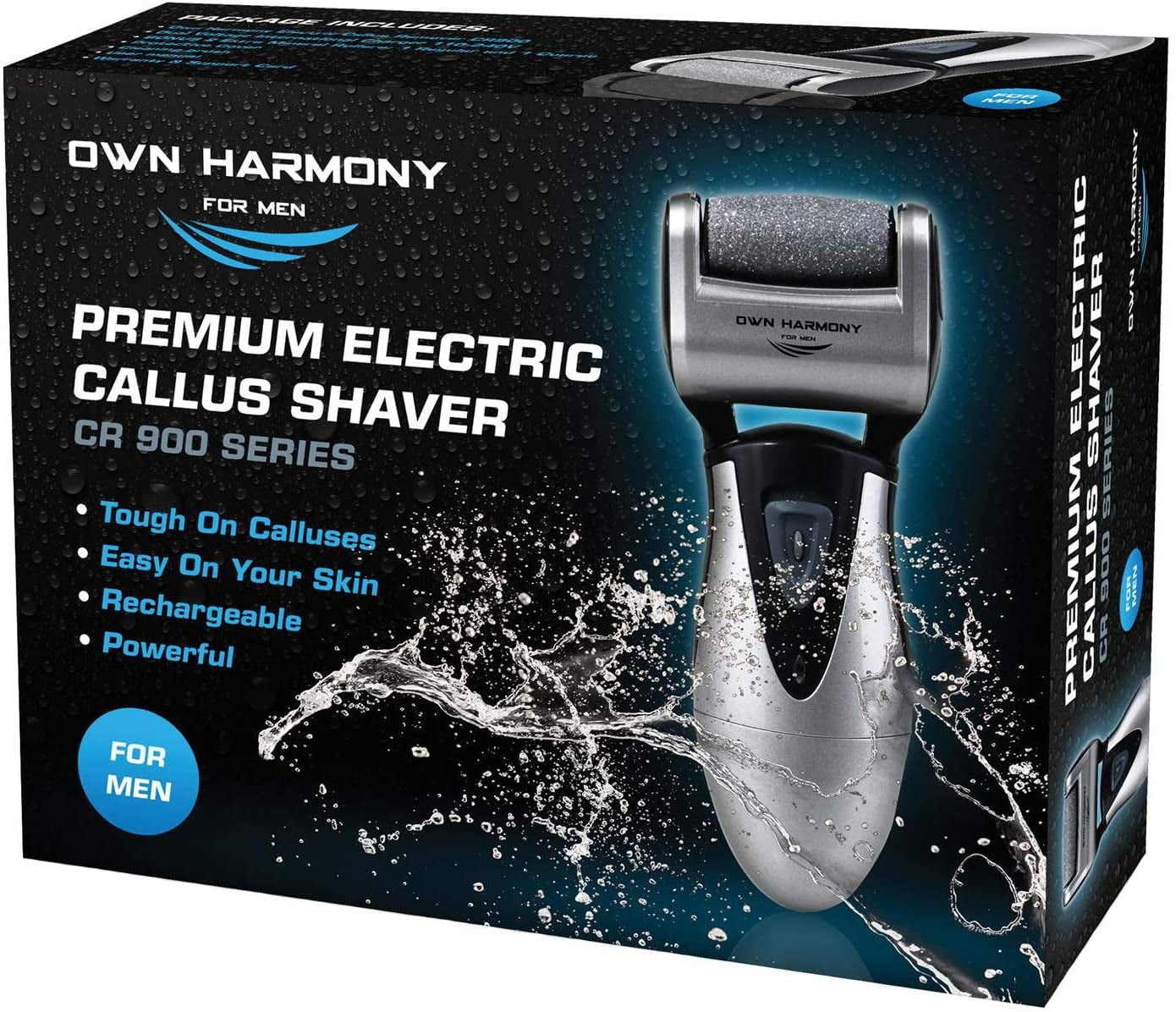 Callus Remover: Electric Rechargeable Pedicure Tools for Men by w 3 Rollers (Tested Powerful) Best Foot File, Professional Spa Electronic Micro Pedi Feet Care Perfect for Cracked Skin