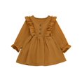 thumbnail image 1 of Bébé Filles Été Robes Nouvel Automne Enfants Fille Robe Lin Printemps Vêtements Volants Princesse Bambin Bébé Filles Vêtements, 1 of 4