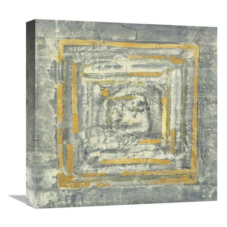 - Global Gallery Gold Tapestry I Gold and White Canvas Wall Art
