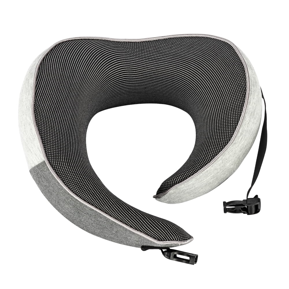 Lowestbest Travel Pillow, U Shaped Neck Pillow, Arc Neck Pillow whit Buckle, Travel Head Cervical Support, Gray