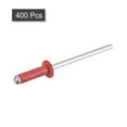 thumbnail image 3 of Unique Bargains 3,2 Mm x 11 Mm en Aluminium Tête Ronde Plate Rivets Aveugles, Rouge 400 Pack, 3 of 5