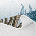 thumbnail image 5 of Erosebridal Crab Ocean Print Twin Quilt Set,Marine Animals Twin Coverlet Set For Boys,2-Piece, 5 of 7