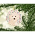 thumbnail image 2 of Poodle Toy Cream Christmas Ceramic Ornament 2.8 in x 2.8 in, 2 of 3