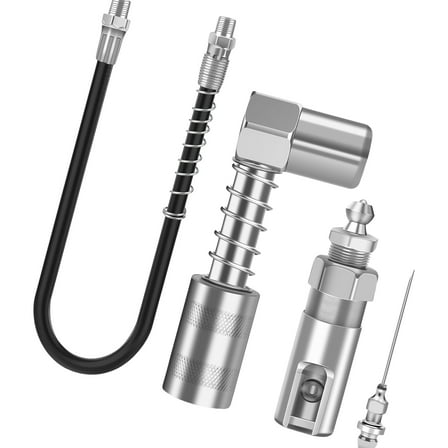 Professional Grease Guns Lubrication Application with 90 Degree Adapters Suitable for Machinery Maintenance Workshop Use