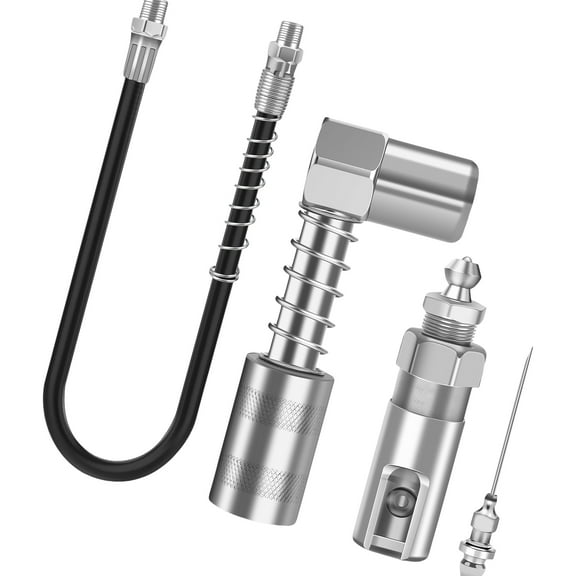 Professional Grease Guns Lubrication Application with 90 Degree Adapters Suitable for Machinery Maintenance Workshop Use