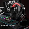 thumbnail image 1 of Fiodio 7.1 Auriculares de juegos de sonido envolvente con efecto LED, auriculares estéreo con cómodos orejeras ergonómicas y micrófono, 1 of 2