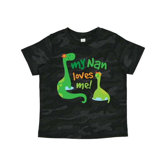 Inktastic My Nan Loves Me Grandson Dinosaur Boys Toddler T-Shirt