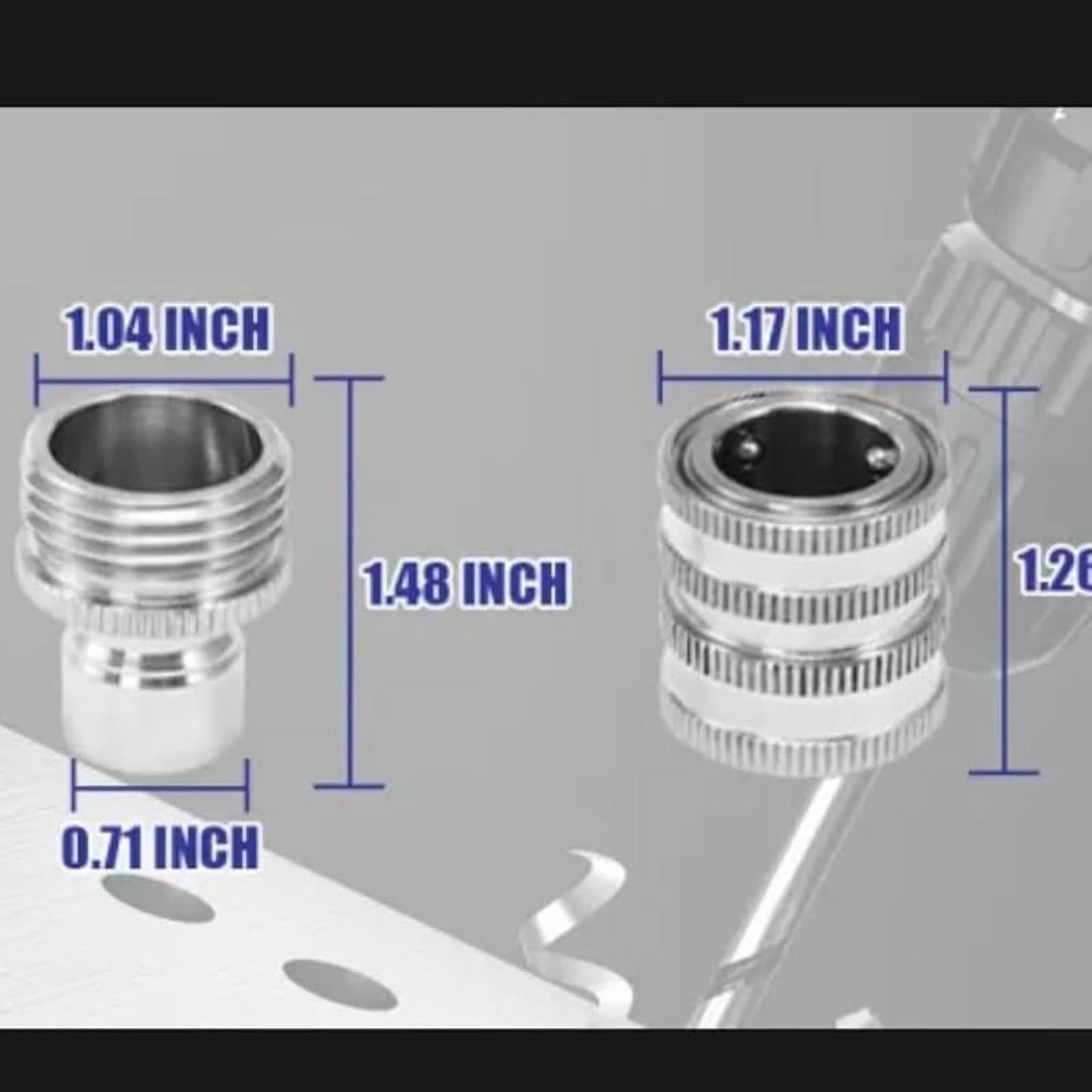 Stainless Steel Garden Hose Quick Connect Fittings Set，Universal Fit 3/4 Inch Stainless Steel Water Hose Quick Connector ，Ideal For Gardens, Farms, Duty Irrigation (2PCS)