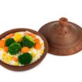 thumbnail image 3 of STPgoods Handmade Red Clay Tajine Pot for Cooking with Lid Engobe Décor 3.2 Qt (3 L) Tajine Stoneware Cooking Pot, 3 of 9