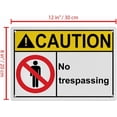thumbnail image 2 of Industrial Caution Sign No Trespassing Sign (No trespassing) 8 in" x 12 in" UV Resistant Indoor Outdoor Workplace Industrial Caution Danger Warning SIgn, 2 of 7