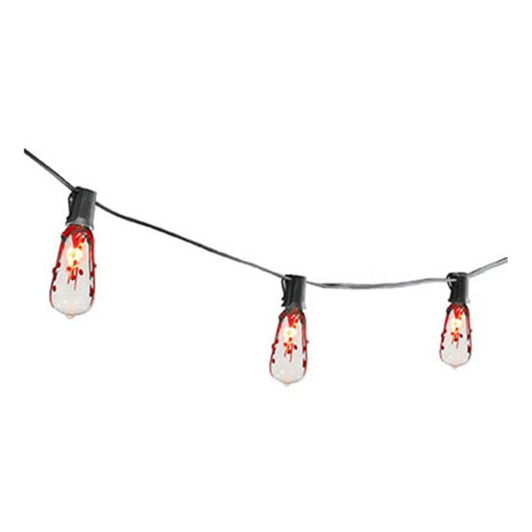 V3315988 Halloween EdisonStyle Flickering Bulb Light Set, Clear with