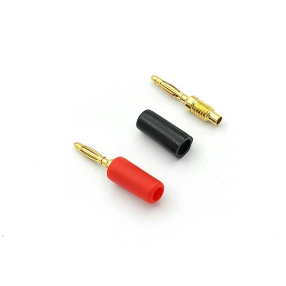 FOR 10pcs 2mm gold-plated Banana Plug FOR Test Probes Instrument Meter Conversion