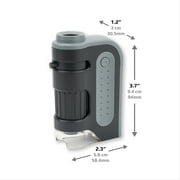 Carson MicroBrite Plus 60x-120x LED Lighted Pocket Microscope, Portable Handheld Microscope for Adults, Mini Microscope for Student Science Lab, STEM Educational Portable Microscope (MM-300)