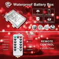 thumbnail image 5 of Morttic 2 Pack 200 LED Fairy Lights Battery Operated, 66Ft Fairy String Lights with Remote, 8 Modes Copper Wire Twinkle Lights for Home Bedroom Patio Indoor Outdoor Decor (Red), 5 of 13
