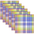 thumbnail image 6 of Coolnut Rainbow Plaid Cloth Napkins Set of 6, Durable Printed Washable Table Napkins for Valentines, Weddings, Dinners Parties Home Decor, 20 x 20 Inch Washcloth Gift, 6 of 7