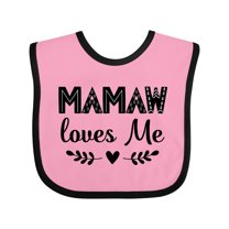 Inktastic Mamaw Loves Me Grandchild Girls Baby Bib