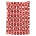 thumbnail image 3 of Ambesonne Nordic Tablecloth Rectangular Table Cover, Needlework Skull Motif, 60"x90", Red Beige, 3 of 4