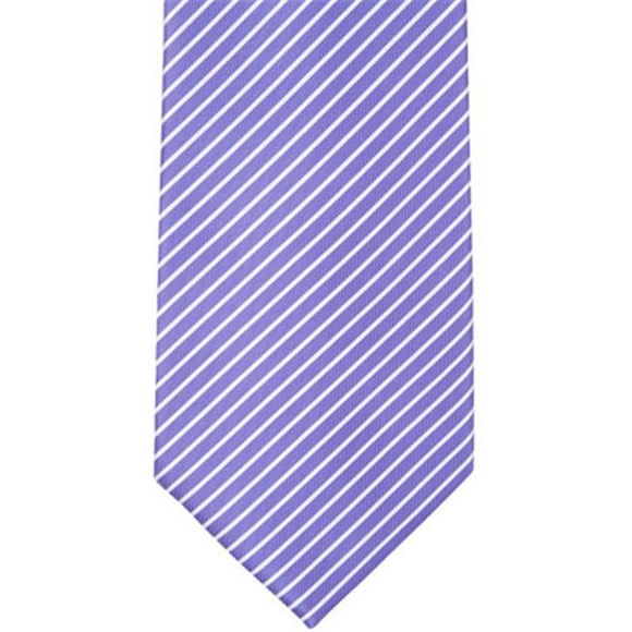 BT 14 - Cravate Assortie de 59 Po - Rayures Violettes et Blanches