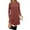 70#Vermilion, variant on Womens Long Sleeve Dress Fall Outfits with Buttons Purple XL
