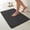 Black, variant on BULULOM Bathroom Rugs,Non-Slip Bath Mat, Thin Absorbent Rubber Backing,Dark Gray 16"x24"