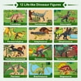 thumbnail image 2 of Juguete de dinosaurio FRUSE Jurassic con tapete de juego y libro, 12 piezas para niños, 2 of 7