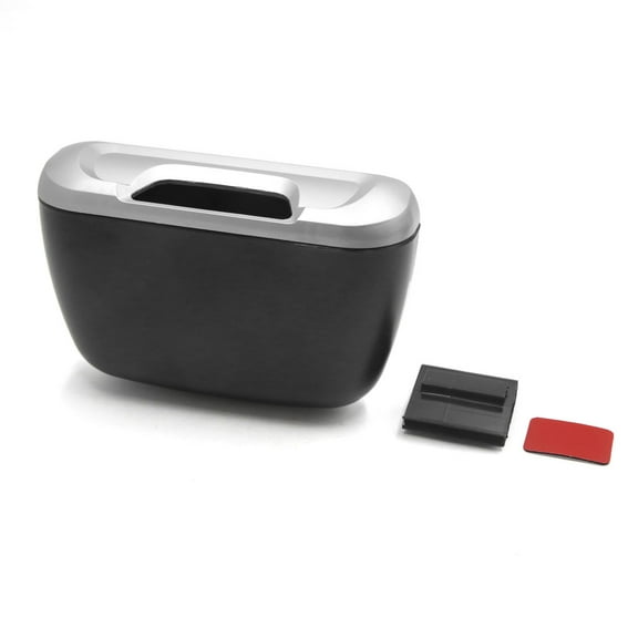 Unique Bargains Vehicle Car Door Slot Garbage Dust Case Holder Box Bin Trash Rubbish Can Black