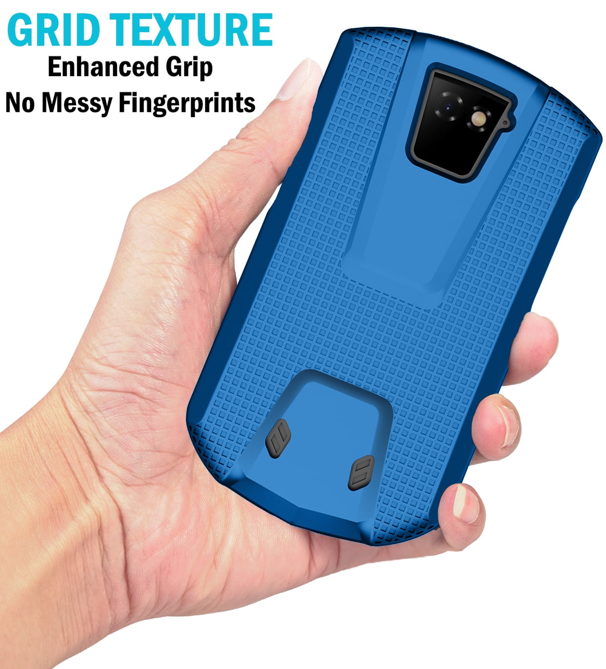 Case for Unihertz Titan Pocket Phone, Nakedcellphone [Grid Texture] Slim  Hard Shell Protector Cover - Black