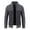 Gray, variant on LoyisViDion Mens Zip Up Knitted Cardigan Thick Sweater Stand Collar Fleece Lined Warm Red 10(XL)