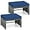 Grey-navy, variant on RELAX4LIFE Wicker Outdoor Ottoman Set - Rattan Footstools Foot Rest w/Removable Cushions, Multipurpose Side Table & Additional Seating, Outdoor Ottomans for Patio Garden Porch