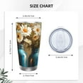 thumbnail image 4 of Bingfone Rustic Daisy Mason Jars for 20 Oz Stainless Steel Travel Mug Double Wall Water Coffee Cup for Home,Office, Outdoor Works Great for Ice Drinks and Hot Beverage-Straw Two-piece Set, 4 of 8