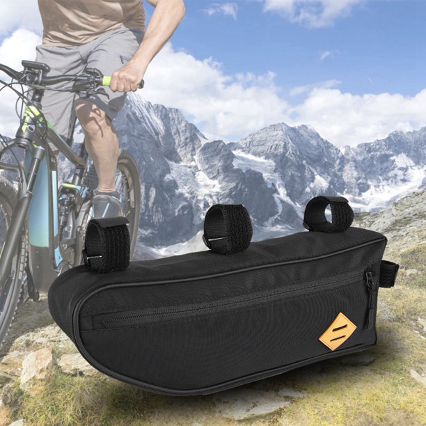 Bolsa para cuadro de bicicleta, Bolsa Grande de Almacenamiento triangular para bicicleta, impermeable, Bolsa para cuadro de tubo superior delantero, bolsa para ciclismo debebajo