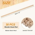 thumbnail image 2 of Uxcell Wooden Dowel Rod, Wood Dowels Unfinished Round Wood Sticks Precut Wooden Rods for Craft DIY Projects Home Decor 300 x 10mm, 2 of 7
