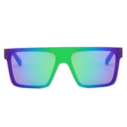Piranha Eyewear Duke Blue Shield Sunglasses with Square Black Frame