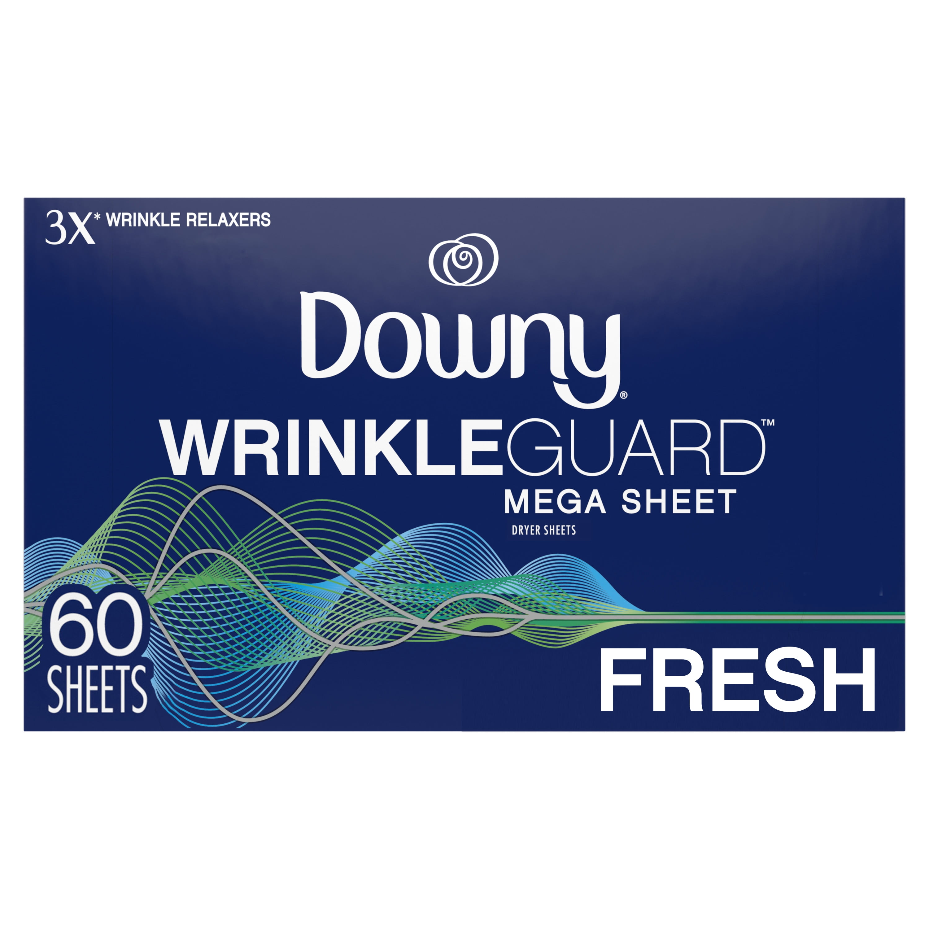Downy Wrinkleguard Dryer Sheets, Fresh Scent, 60 Count
