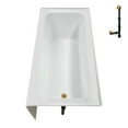 thumbnail image 6 of Streamline NAL-5660-BGL 60 in. x 30 in. Acrylic Right-Hand Drain Alcove Bathtub in Glossy White With External Drain in Brushed Gold, 6 of 10