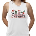 thumbnail image 2 of Smiley Jesus Is the Reason Christmas Women's Muscle Tank Small White, 2 of 5